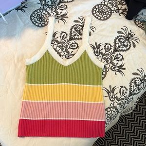 Colorful knit tank
